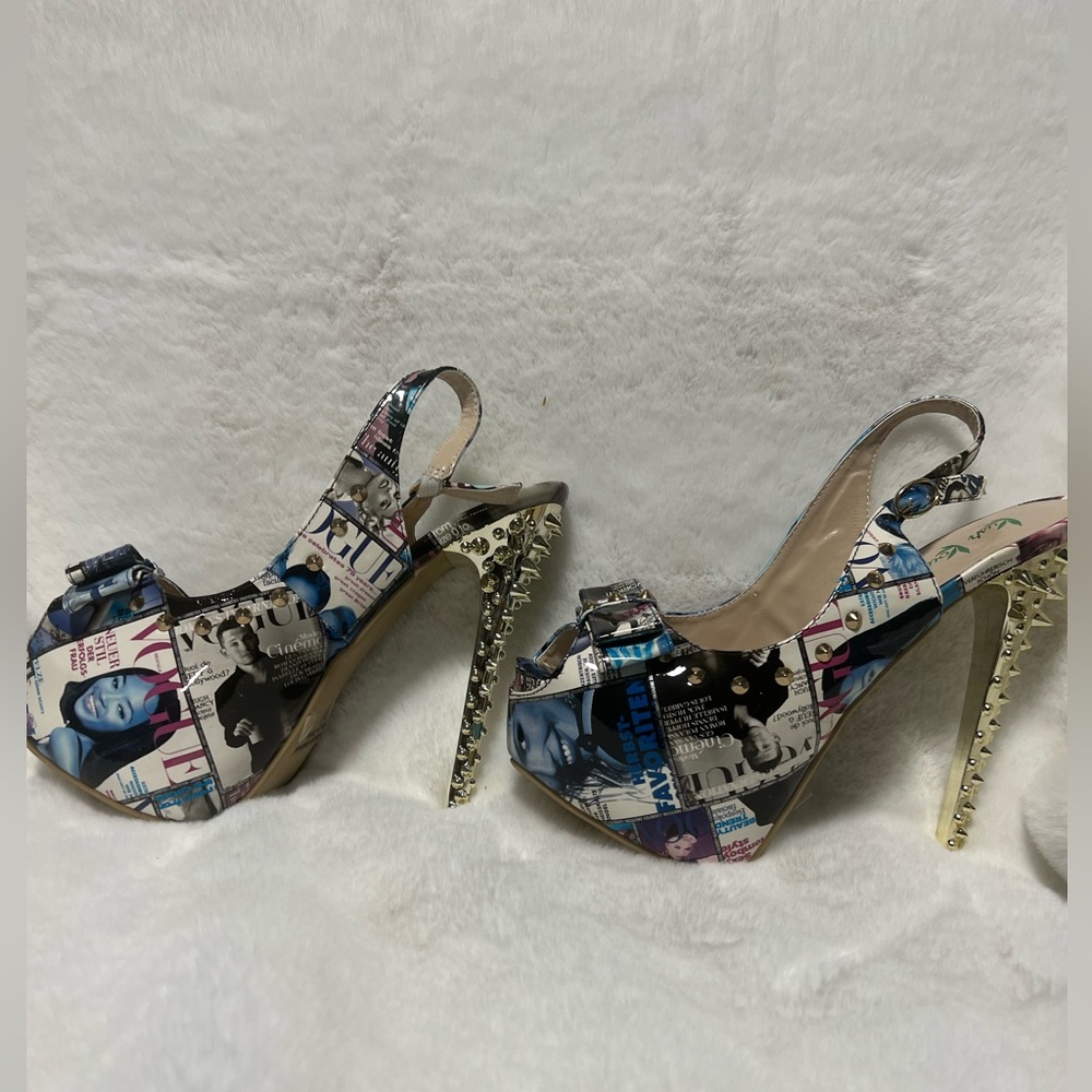 Multi colored vogue heels